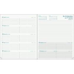 Agenda Exacompta Semainier Espace 22 noir 18 x 22 cm 2024