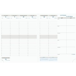 Exacompta - Agenda Semainier Horizons 27 Gobi - 21 cm x 27 cm - Janvier 2024 à décembre 2024  noir