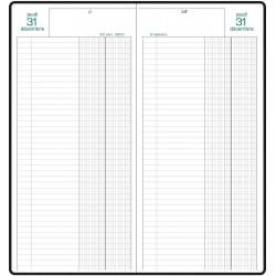 Agenda de bureau Banquier long Euro et cents 16 x 34 cm Journalier 2024