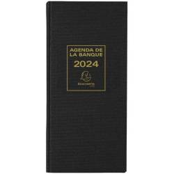 Exacompta Agenda Civil du Banquier Long 2 Volumes Noir - 34 x 16 cm -  Janvier 2024 à Décembre 2024 - MaxxiDiscount