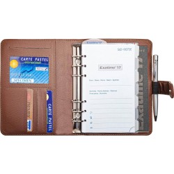 Exacompta - Organiseur Exatime 17 Baltique - 19 cm x 15 cm - 2024 - marron