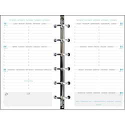 Exacompta - Organiseur Exatime 14 Dual - 11 x 14,5 cm - Semainier 16 mois - Septembre 2023 à décembre 2024 - Coloris noir