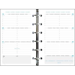 Exacompta - Organiseur Exatime 14 Dual - 11 x 14,5 cm - Semainier 16 mois - Septembre 2023 à décembre 2024 - Coloris noir