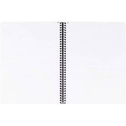 Notebook Rhodia Classic reliure intégrale 16x21 cm 160 pages petits carreaux  5x5 détachables 80g - Noir sur