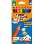 BIC KIDS -Etui de 12 Crayons de Couleurs Evolution