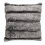 HOME DECO Coussin imitation Fourrure gris foncé rayé 40X40CM