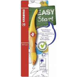 STABILO EASY ORIGINAL - Stylo Roller Rechargeable pour Droitier - Jaune