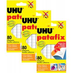 UHU 80 pastilles adhesives de patafix Blanche