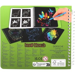 Depesche Dino World-Mini Magic Scratch Book avec Motifs Dinosaures