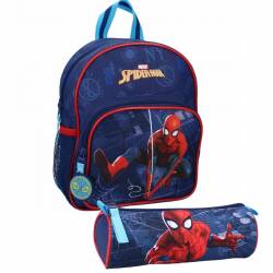 Zaino scuola materna Blue Spider-Man Bring It On 30 cm