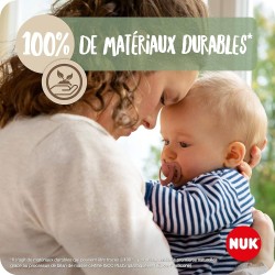 NUK for Nature sucette bébé de 18 à 36 mois Terracotta rouge