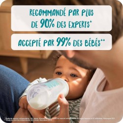 Nuk First Choice+ biberon anti-colique professionnel, 0-6 mois, Contrôle de la température, 300 ml, Sans BPA