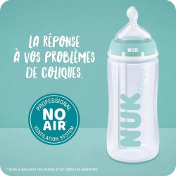 Nuk First Choice+ biberon anti-colique professionnel, 0-6 mois, Contrôle de la température, 300 ml, Sans BPA