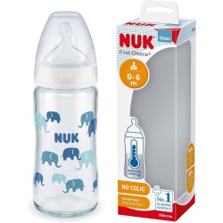 NUK biberon en verre First Choice+ Elephant