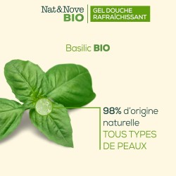 Nat&Nove Bio Gel Douche Rafraîchissant Basilic