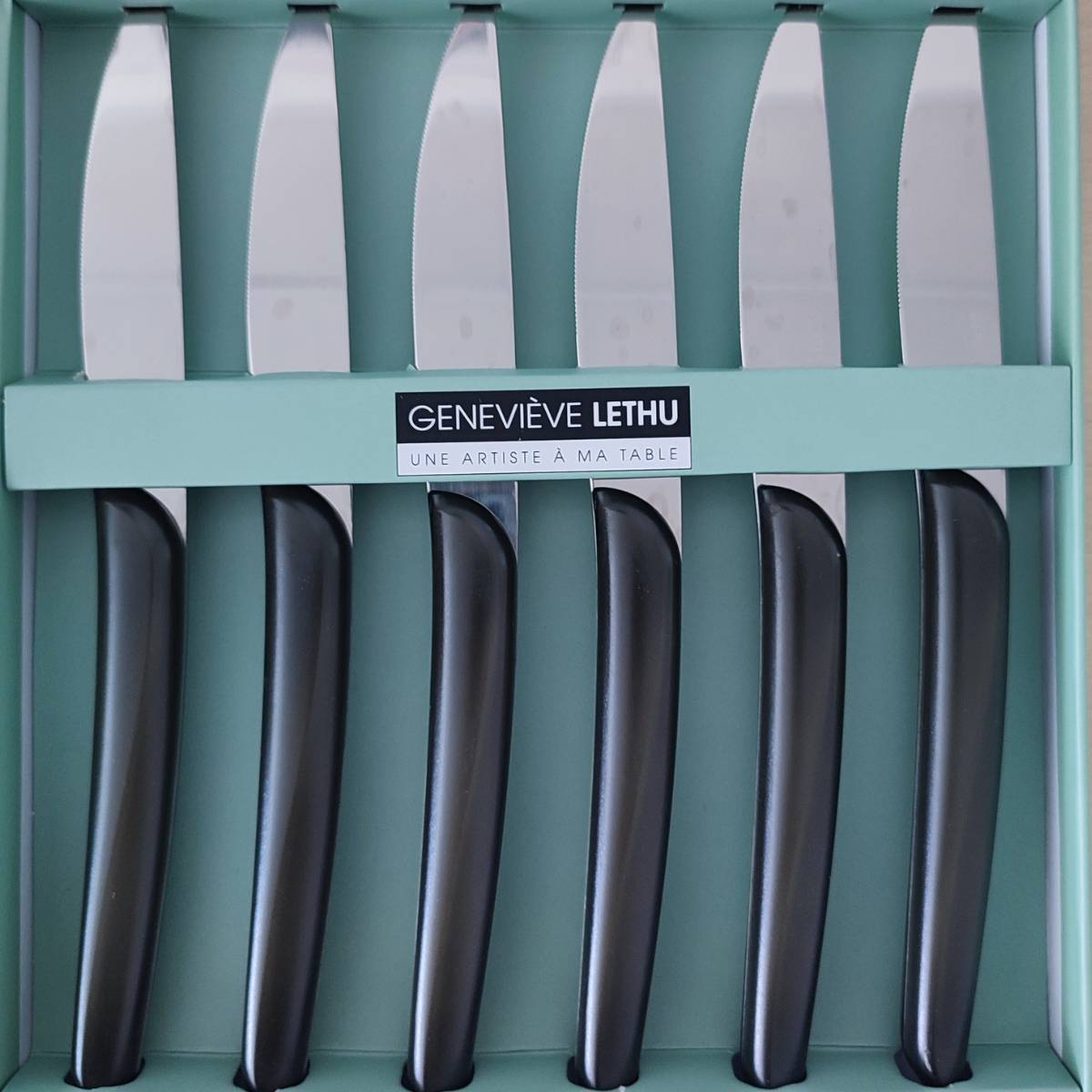 Geneviève Lethu Set de 6 couteaux de table