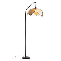 Lampadaire Corol noir/naturel 174cm E27 60W - MATHIAS