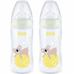 Nuk First Choice+ biberon de nuit, 0-6 mois anti-colique 300 ml Koala