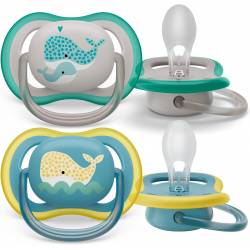 Sucettes Philips Avent ultra air Baleine 18 mois +