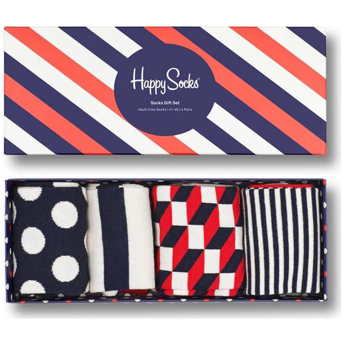 Happy Socks Classic Box cadeaux de 4 chaussettes Navy