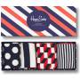 Happy Socks Klassische Geschenkbox mit 4 Socken Marineblau