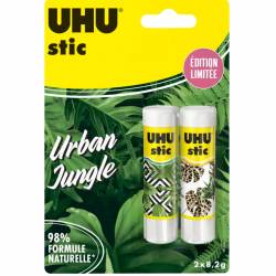 UHU Stic - Bâtons de colle édition limitée Jungle lot 2 stics de 8,2g