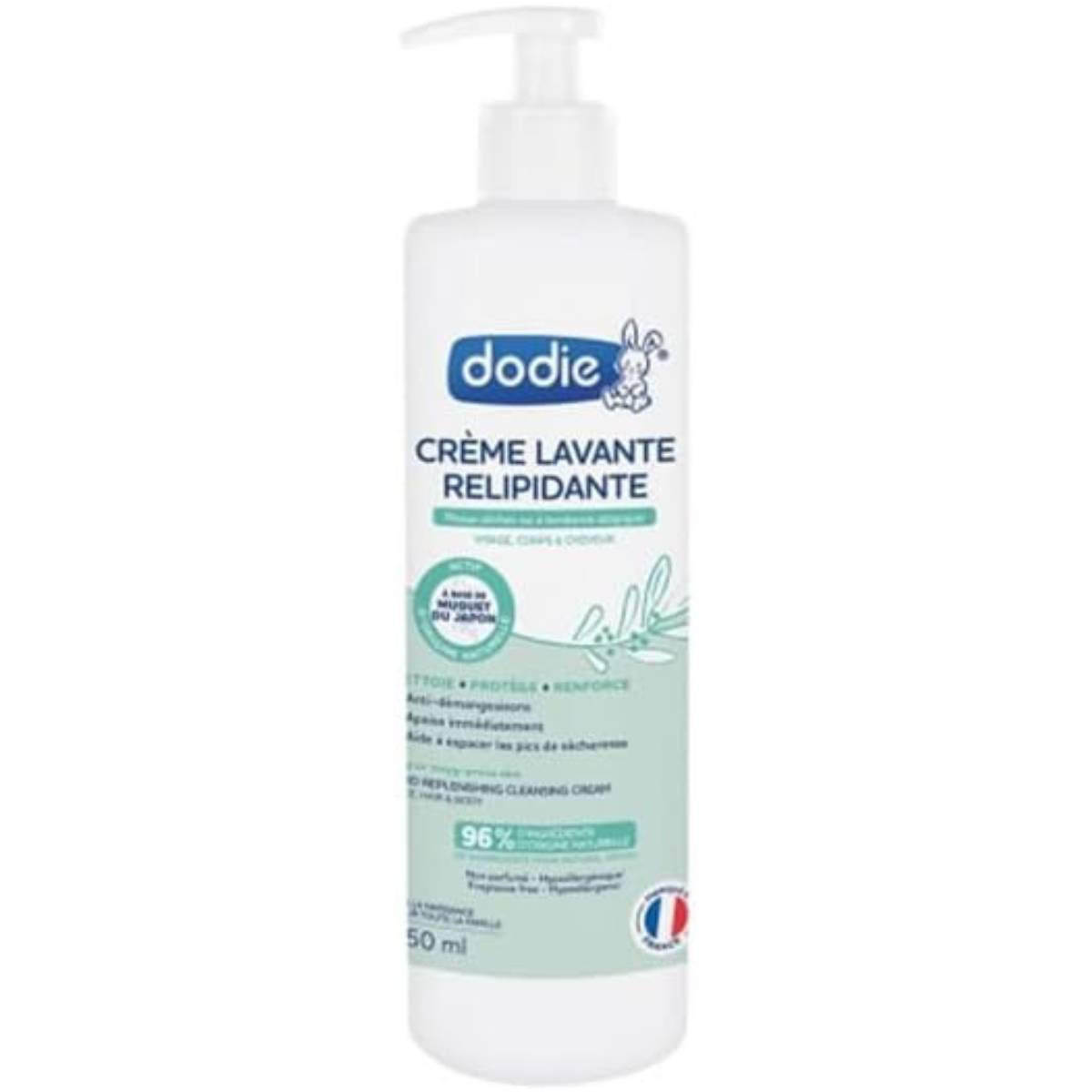 Dodie Crème Lavante Relipidante Peaux à Tendance Atopique - Flacon Pompe 450ml