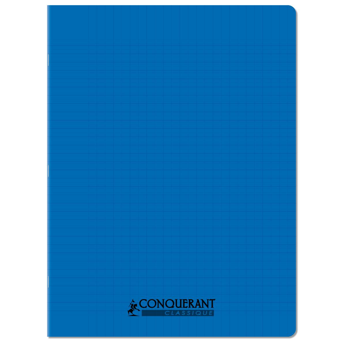 Cahier Conquerant 24x32 cm Bleu 192p Séyès Polypro