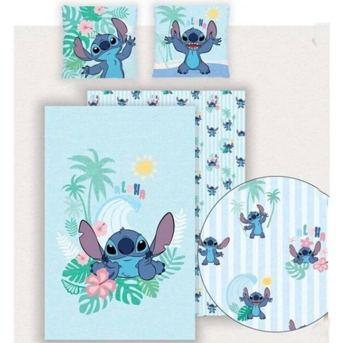 Stitch Aloha Duvet Cover Set, 140 x 200 cm, Multicolored