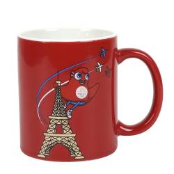 Mug Ceramique mascotte Tour Eiffel rouge
