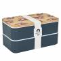 LUNCH BOX 2 NIVEAUX BANDE ELASTIQUE MASCOTTE