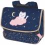 Cartable Chaton 38 cm Oberthur Bleu et Rose