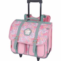 Cartable à roulette Kickers Premium Rose