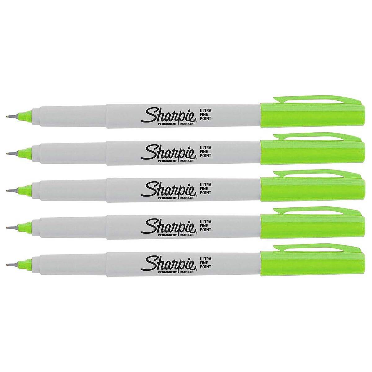 Marqueurs permanents Sharpie, pointe ultra fine, lot de 5