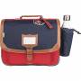 Cartable 38 cm avec poche gourde Tann's Les signatures Arthur Bleu/Rouge