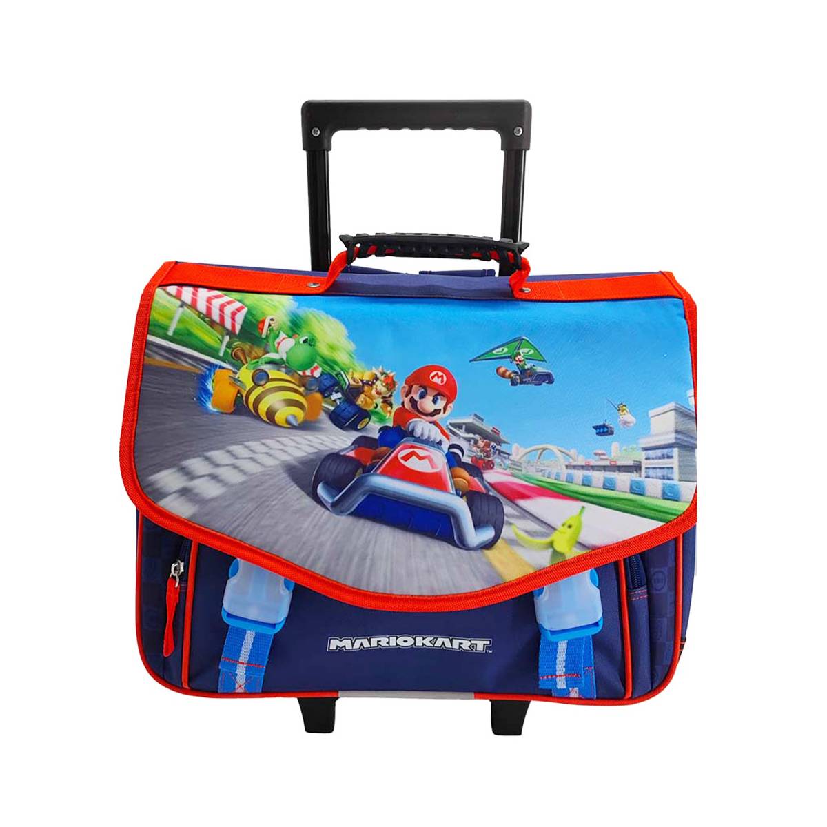 Cartable à roulettes SUPER MARIO Kart 41cm 2 compartiments