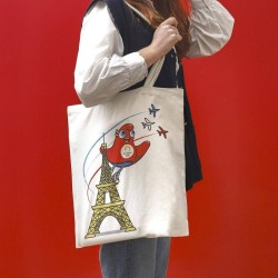 TOTE BAG 220G BLANCHI PARIS 2024 TOUR EIFFEL M50