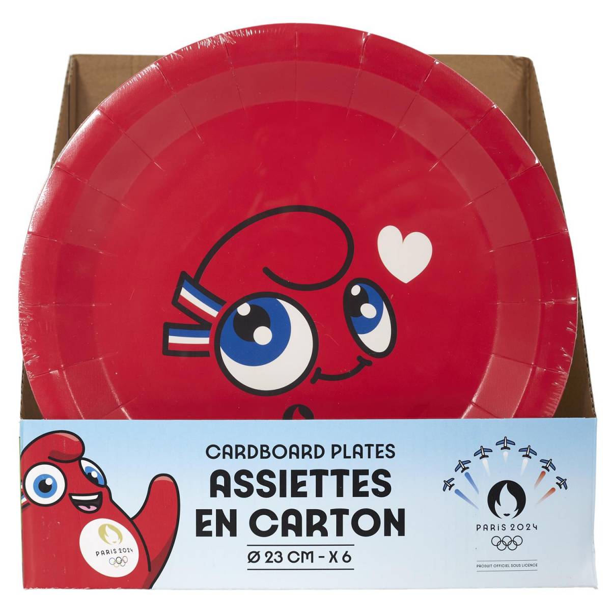 ASSIETTE CARTON MASCOTTE IN LOVE 23CM X6 M24