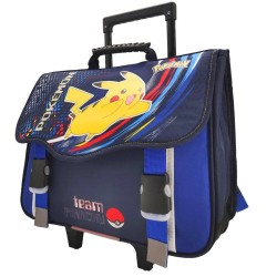 Cartable à roulettes Pokémon  2 compartiments + poche avant