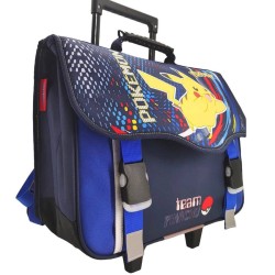 Cartable à roulettes Pokémon  2 compartiments + poche avant