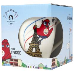 TASSE CERAMIQUE FINE TOUR EIFFEL BLANC 32CL M12