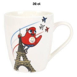 TASSE CERAMIQUE FINE TOUR EIFFEL BLANC 32CL M12