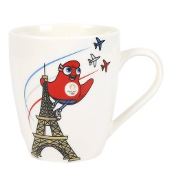 TASSE CERAMIQUE FINE TOUR EIFFEL BLANC 32CL M12