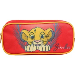 Trousse Scolaire rectangulaire Disney Le Roi Lion Simba Rouge