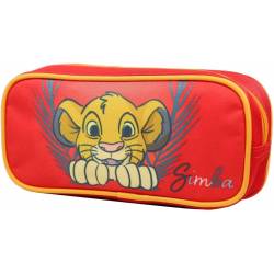 Trousse Scolaire rectangulaire Disney Le Roi Lion Simba Rouge