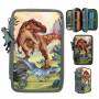 Dino World trousse 3 compartiments LED