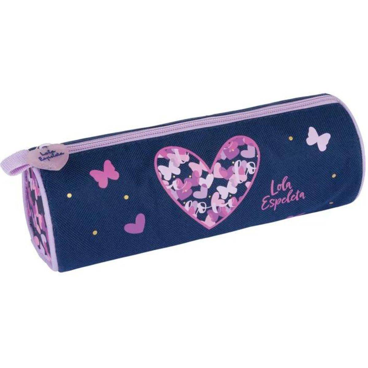 Trousse ronde Lola espeleta Papillon Violet