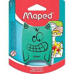 Maped - Kit Ardoise Blanche Effaçable + 1 Porte-Accessoires + 1 Brosse + 1 Feutre Ardoise - Ardoise Double Faces -