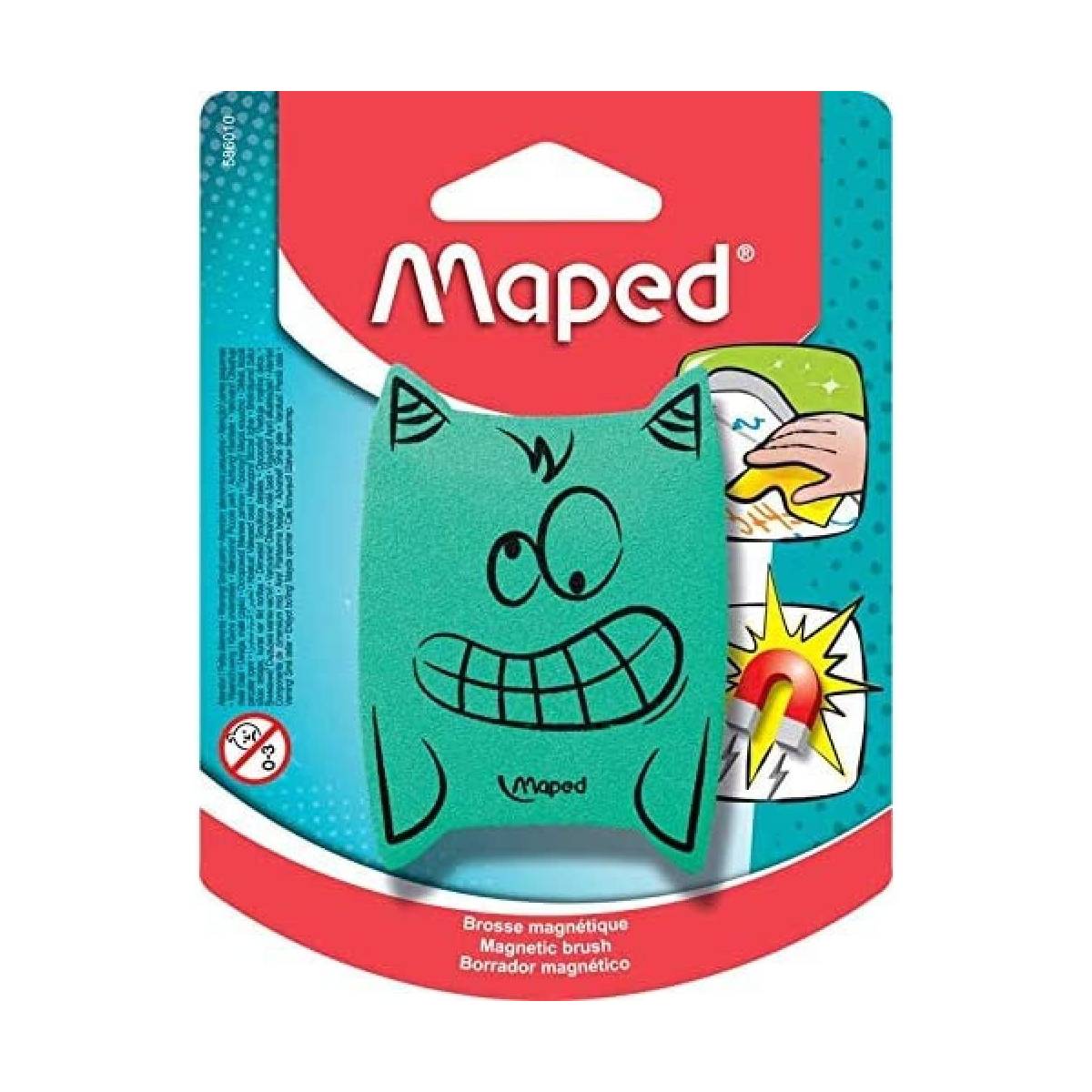 Maped - Kit Ardoise Blanche Effaçable + 1 Porte-Accessoires + 1 Brosse + 1 Feutre Ardoise - Ardoise Double Faces -