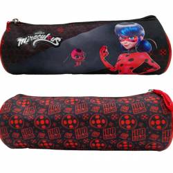 Trousse ronde Miraculous Ladybug et Tikki Noir